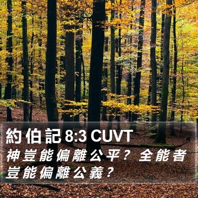 約 伯 記 8:3 CUVT Bible Verse Image