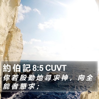約 伯 記 8:5 CUVT Bible Verse Image