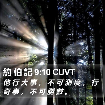 約 伯 記 9:10 CUVT Bible Verse Image