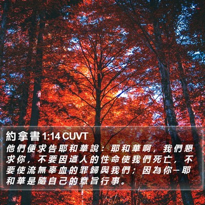 約 拿 書 1:14 CUVT Bible Verse Image