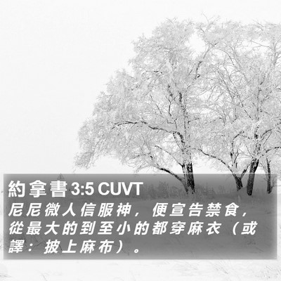 約 拿 書 3:5 CUVT Bible Verse Image
