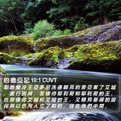 約 書 亞 記 10:1 CUVT Bible Verse Image