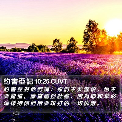 約 書 亞 記 10:25 CUVT Bible Verse Image