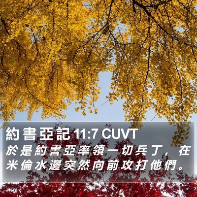 約 書 亞 記 11:7 CUVT Bible Verse Image