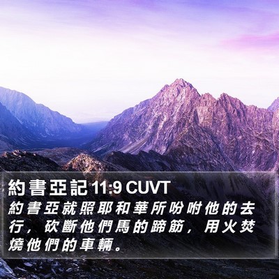 約 書 亞 記 11:9 CUVT Bible Verse Image