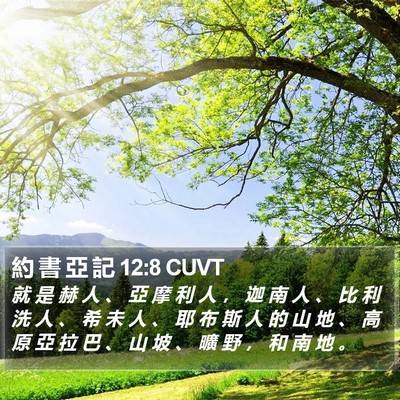 約 書 亞 記 12:8 CUVT Bible Verse Image
