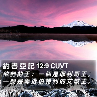 約 書 亞 記 12:9 CUVT Bible Verse Image