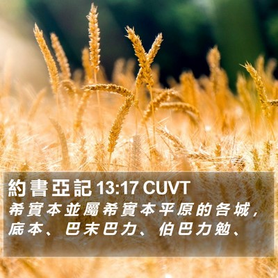 約 書 亞 記 13:17 CUVT Bible Verse Image
