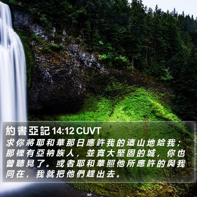 約 書 亞 記 14:12 CUVT Bible Verse Image