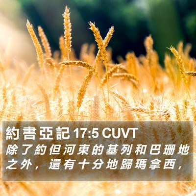 約 書 亞 記 17:5 CUVT Bible Verse Image