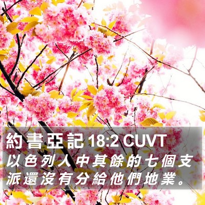 約 書 亞 記 18:2 CUVT Bible Verse Image