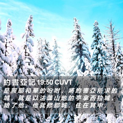 約 書 亞 記 19:50 CUVT Bible Verse Image