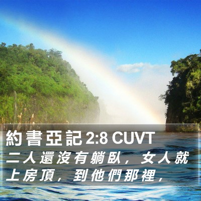 約 書 亞 記 2:8 CUVT Bible Verse Image