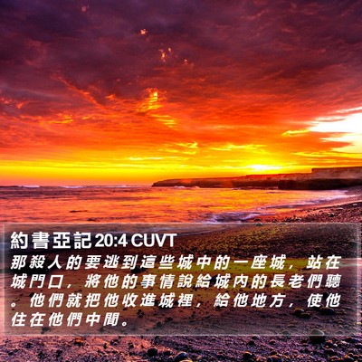 約 書 亞 記 20:4 CUVT Bible Verse Image