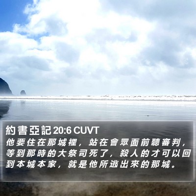 約 書 亞 記 20:6 CUVT Bible Verse Image