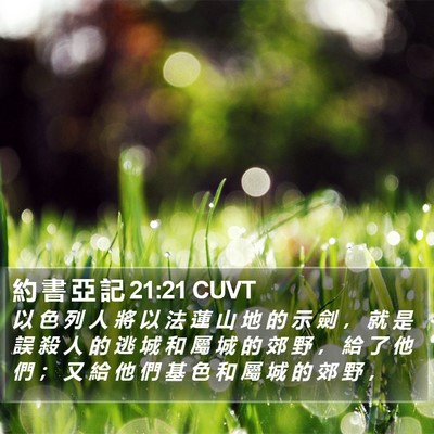 約 書 亞 記 21:21 CUVT Bible Verse Image
