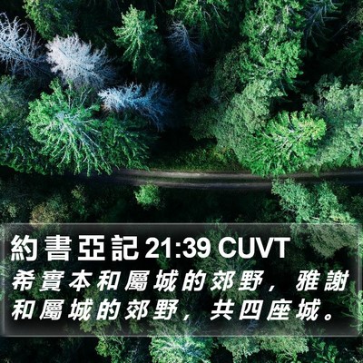 約 書 亞 記 21:39 CUVT Bible Verse Image