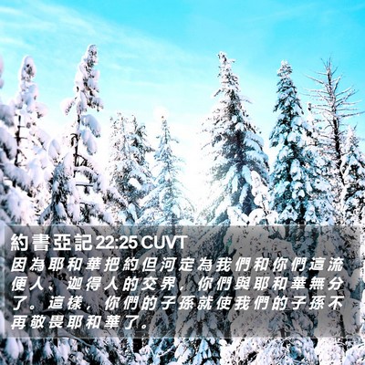 約 書 亞 記 22:25 CUVT Bible Verse Image