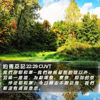 約 書 亞 記 22:29 CUVT Bible Verse Image