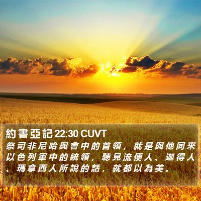約 書 亞 記 22:30 CUVT Bible Verse Image