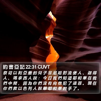 約 書 亞 記 22:31 CUVT Bible Verse Image