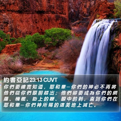 約 書 亞 記 23:13 CUVT Bible Verse Image