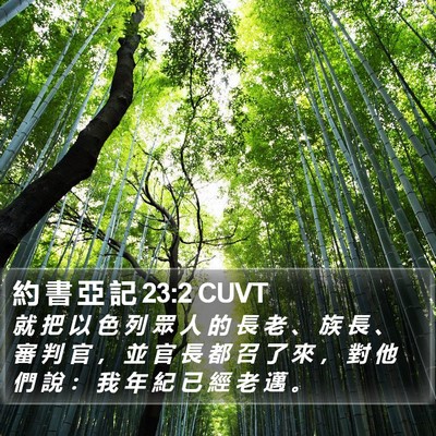 約 書 亞 記 23:2 CUVT Bible Verse Image