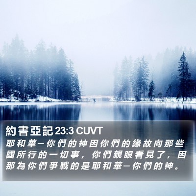 約 書 亞 記 23:3 CUVT Bible Verse Image