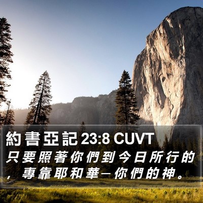 約 書 亞 記 23:8 CUVT Bible Verse Image