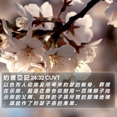約 書 亞 記 24:32 CUVT Bible Verse Image