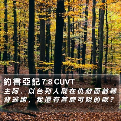 約 書 亞 記 7:8 CUVT Bible Verse Image