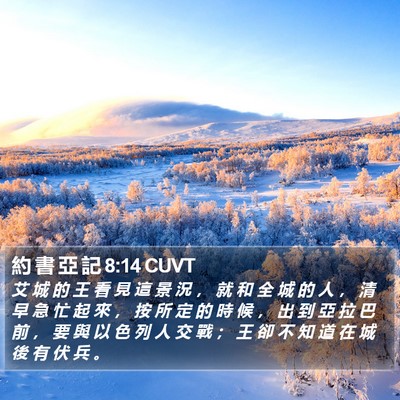 約 書 亞 記 8:14 CUVT Bible Verse Image