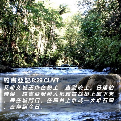 約 書 亞 記 8:29 CUVT Bible Verse Image