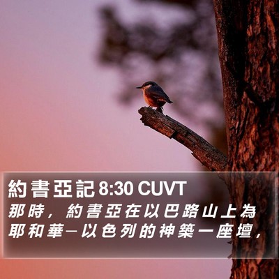 約 書 亞 記 8:30 CUVT Bible Verse Image