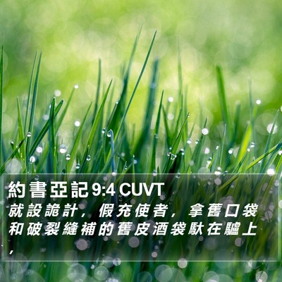 約 書 亞 記 9:4 CUVT Bible Verse Image