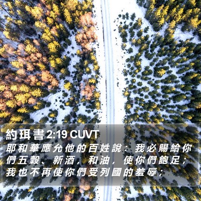 約 珥 書 2:19 CUVT Bible Verse Image