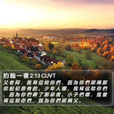 約 翰 一 書 2:13 CUVT Bible Verse Image