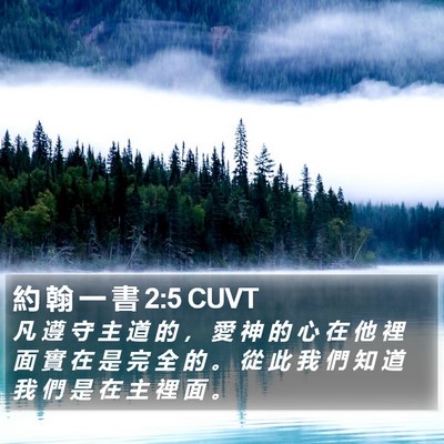 約 翰 一 書 2:5 CUVT Bible Verse Image