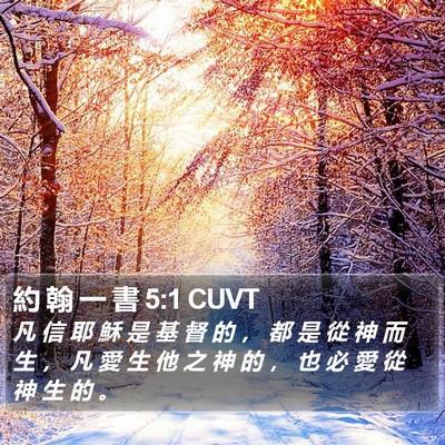 約 翰 一 書 5:1 CUVT Bible Verse Image