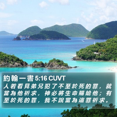 約 翰 一 書 5:16 CUVT Bible Verse Image