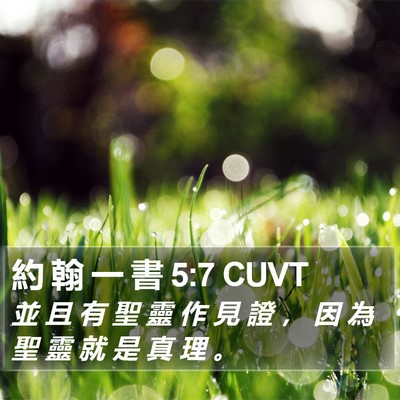 約 翰 一 書 5:7 CUVT Bible Verse Image