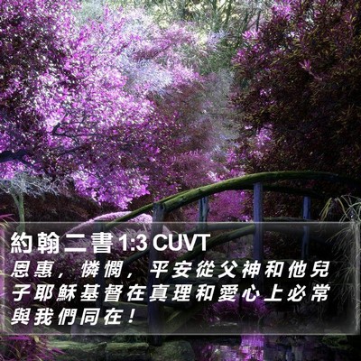 約 翰 二 書 1:3 CUVT Bible Verse Image