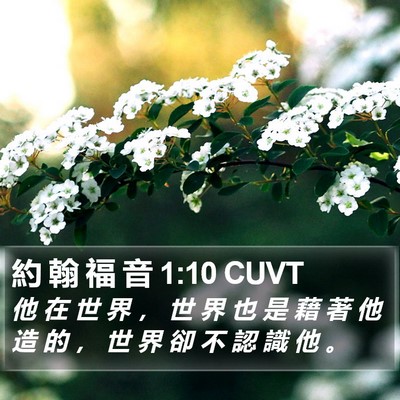 約 翰 福 音 1:10 CUVT Bible Verse Image