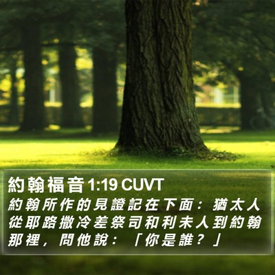 約 翰 福 音 1:19 CUVT Bible Verse Image