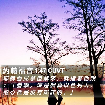 約 翰 福 音 1:47 CUVT Bible Verse Image