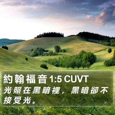 約 翰 福 音 1:5 CUVT Bible Verse Image