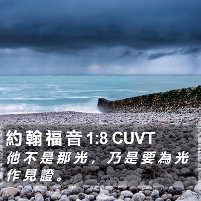 約 翰 福 音 1:8 CUVT Bible Verse Image