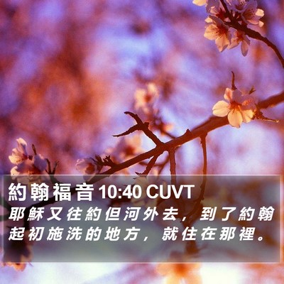 約 翰 福 音 10:40 CUVT Bible Verse Image