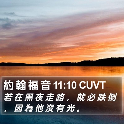約 翰 福 音 11:10 CUVT Bible Verse Image