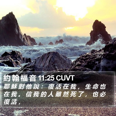約 翰 福 音 11:25 CUVT Bible Verse Image